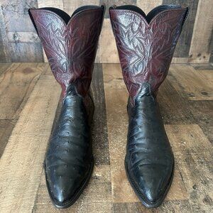 Justin 3012 Full Quill Ostrich Western Cowboy Boots Mens 10 D